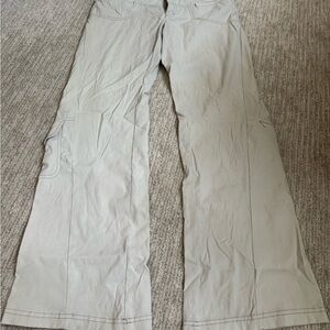 Light Gray/tan Wide-Leg Pants